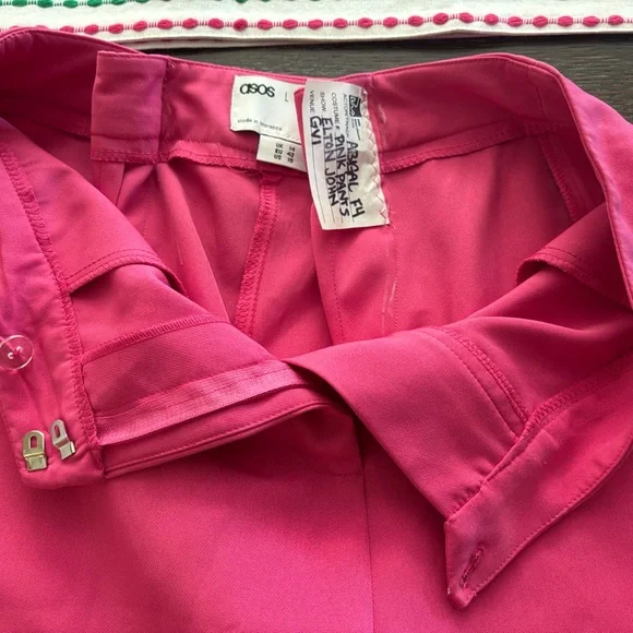 💥GGG SALE💥ASOS Bright Pink Wide Leg Pants - Picture 7 of 11